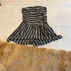 Heart and hips Striped Strapless Romper